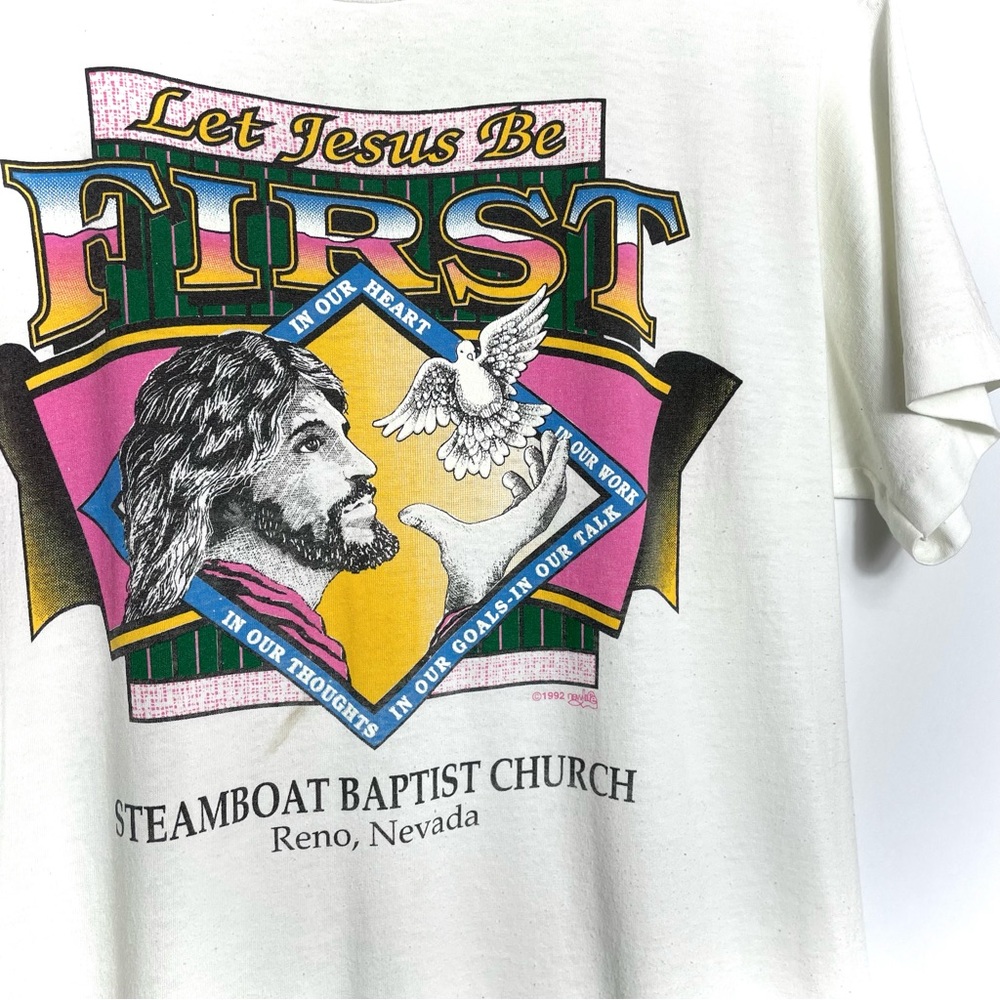 VTG 90’s Let Jesus Be First T Shirt LG